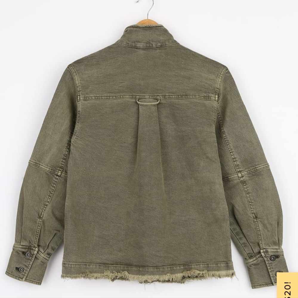 Free People Olive shirt jacket - Picture 6 of 8